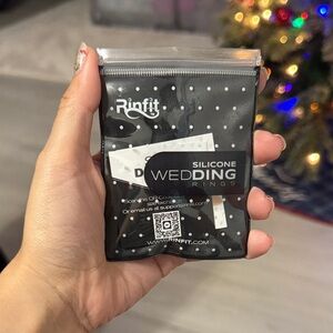 RIN FIT Black Silicone Wedding Rings - size 8